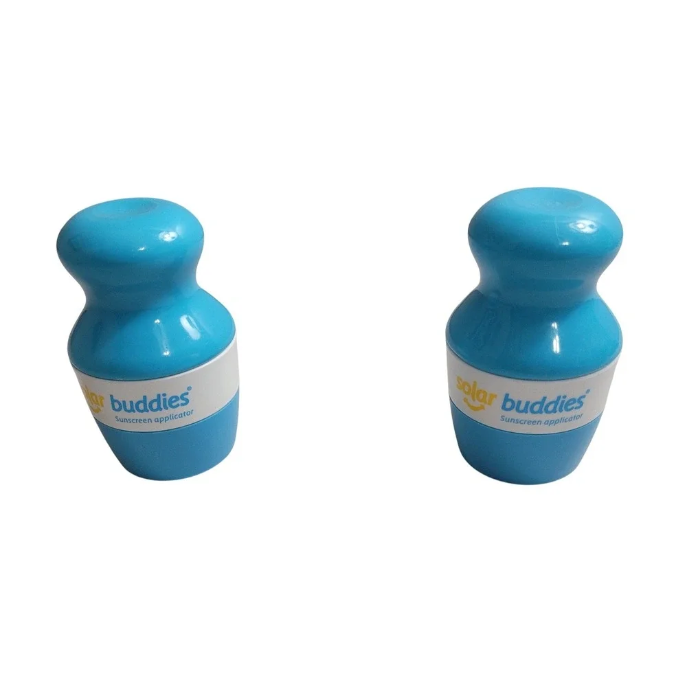 Solar Buddies Sunscreen Applicator Set of 2 Kids Blue 100ml Refillable Mess Free